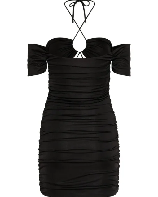 Third Form - Look Through Off Shoulder Mini (Black)