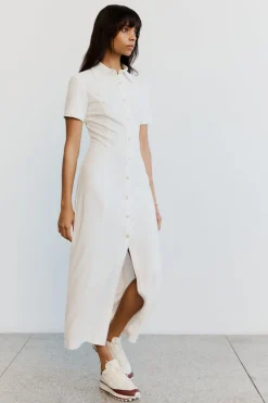 Third Form - Marble Midi Shirt Dress (Off White)