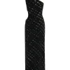 Third Form - Ring Out One Shoulder Maxi (Black Hand Tie Dye)