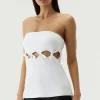 Third Form - Tie Down Strapless Top (Off White) FINAL SALE