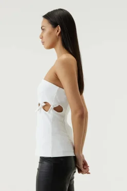 Third Form - Tie Down Strapless Top (Off White) FINAL SALE