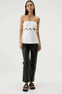 Third Form - Tie Down Strapless Top (Off White) FINAL SALE