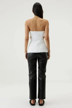 Third Form - Tie Down Strapless Top (Off White) FINAL SALE