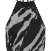 Third Form - TWIST THROUGH BIAS HALTER TOP (BLACK TIE DYE) FINAL SALE