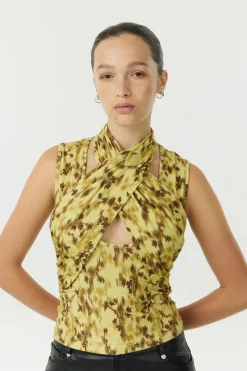 Third Form - WISTERIA WRAP NECK TANK TOP (WISTERIA)
