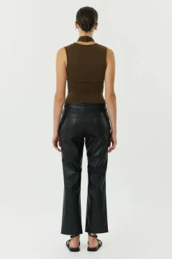 Third Form - WISTERIA WRAP NECK TANK TOP (CHOCOLATE)