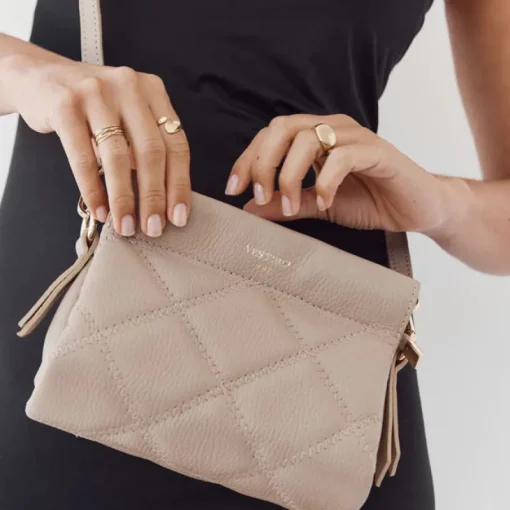 Women Vestirsi VERSTIRSI - ELLA BEIGE QUILTED CROSSBODY BAG
