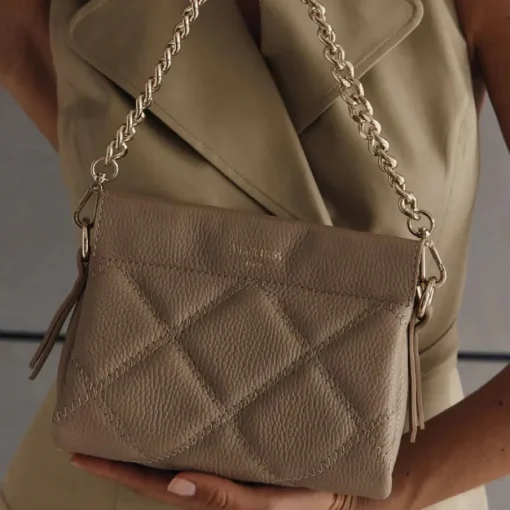 Women Vestirsi VERSTIRSI - ELLA BEIGE QUILTED CROSSBODY BAG