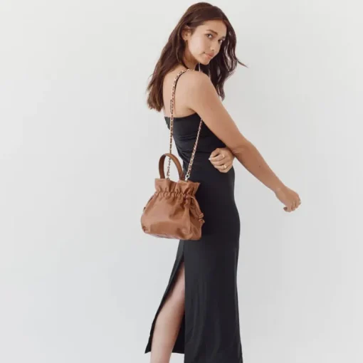 Women Vestirsi - Lucia Top Handle Pouch (Tan)