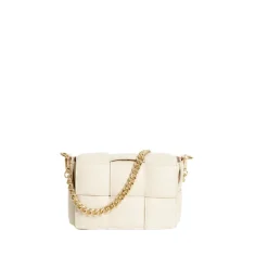 Women Vestirsi - MARGOT LEATHER WOVEN BAG (IVORY)
