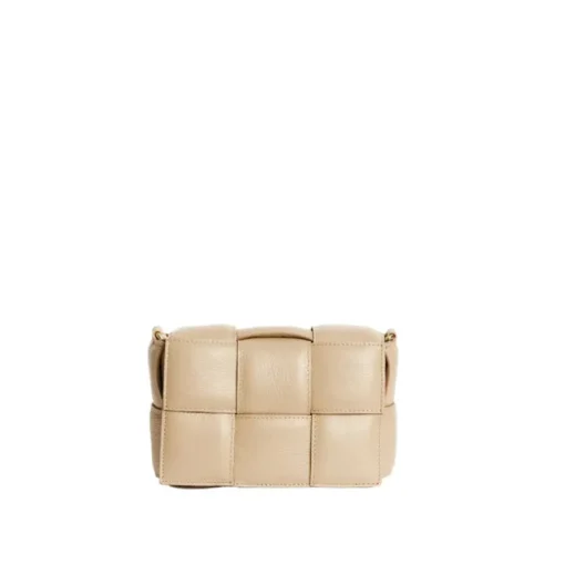 Women Vestirsi - MARGOT LEATHER WOVEN BAG (BEIGE)