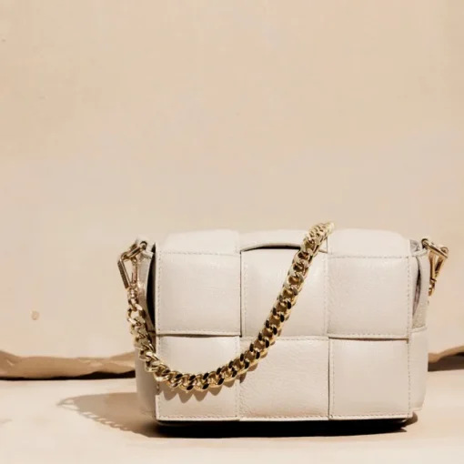 Women Vestirsi - MARGOT LEATHER WOVEN BAG (IVORY)