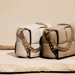 Women Vestirsi - MARGOT LEATHER WOVEN BAG (BEIGE)