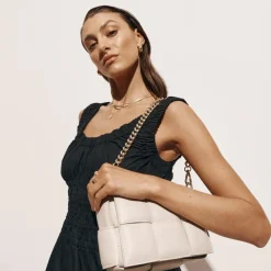Women Vestirsi - MARGOT LEATHER WOVEN BAG (IVORY)