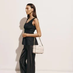 Women Vestirsi - MARGOT LEATHER WOVEN BAG (IVORY)