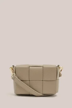 Women Vestirsi - MARGOT MINI WOVEN LEATHER BAG (MUSHROOM)