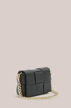 Women Vestirsi - MARGOT MINI WOVEN LEATHER BAG (BLACK)