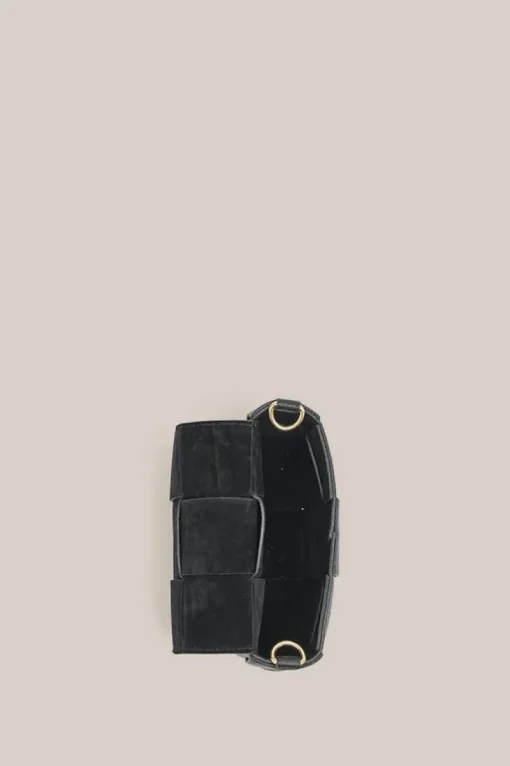 Women Vestirsi - MARGOT MINI WOVEN LEATHER BAG (BLACK)