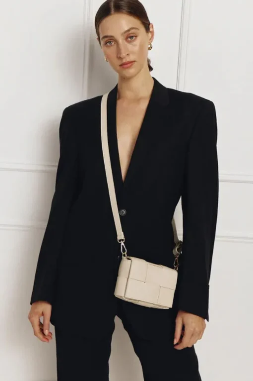 Women Vestirsi - MARGOT MINI WOVEN LEATHER BAG (IVORY)