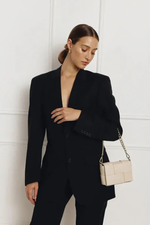 Women Vestirsi - MARGOT MINI WOVEN LEATHER BAG (IVORY)