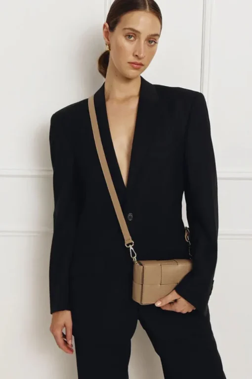 Women Vestirsi - MARGOT MINI WOVEN LEATHER BAG (MUSHROOM)