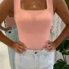 WHITE by FTL - Becca Crepe Knit Top (Peach)